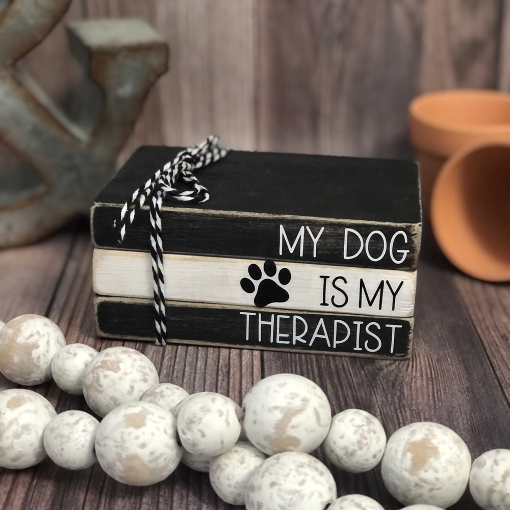 Dog Lover Themed Book Stack